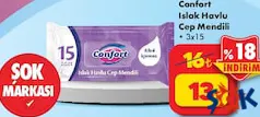 CONFORT ISLAK HAVLU CEP MENDİLİ 3X15